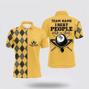 Billiard Polo Shirts, Billiard Yellow Black Argyle…