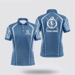 Billiard Polo Shirts, Billiards Light Blue Trophy…