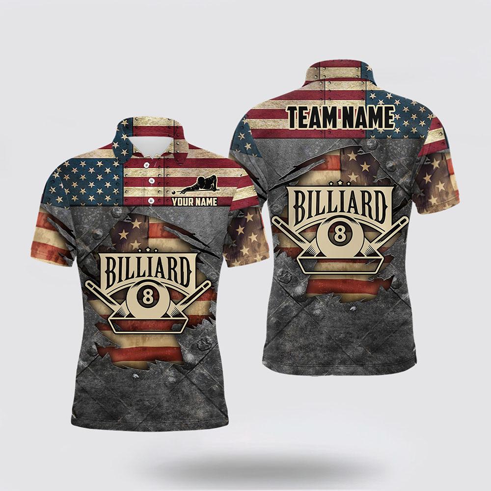 Billiard Polo Shirts, Billiards Vintage US Flag Billiard 3D Polo Shirts, Billiard Shirt Designs Billiard Polo Shirts, Billiards Vintage US Flag Billiard 3D Polo Shirts, Billiard Shirt Designs