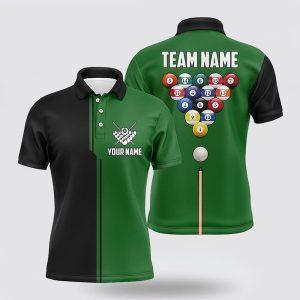 Billiard Polo Shirts, Black And Green Billiard…