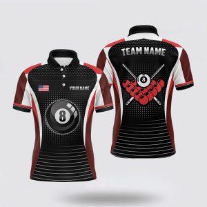 Billiard Polo Shirts, Black Red Billiard Jerseys…