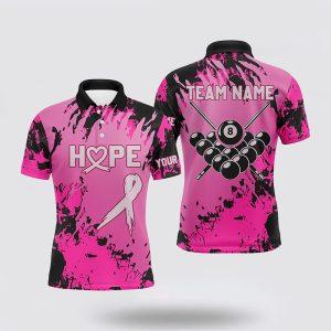 Billiard Polo Shirts, Breast Cancer Awareness Pink…