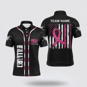 Billiard Polo Shirts, Breast Cancer Awareness Pink…