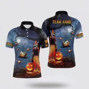 Billiard Polo Shirts, Dark Blue Billiard Halloween…