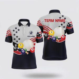 Billiard Polo Shirts, Patriotic Billiard American Style…