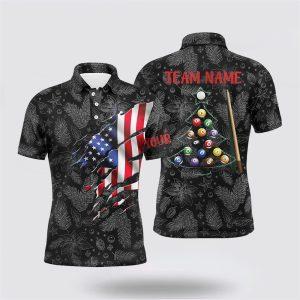 Billiard Polo Shirts, Personalized Christmas American Flag…