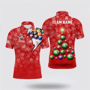 Billiard Polo Shirts, Personalized Christmas Tree Billiard…