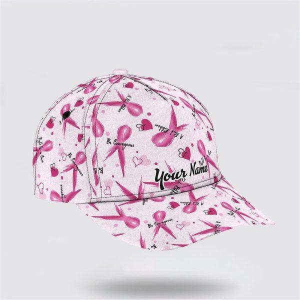 Breast Cancer Baseball Cap, Custom Baseball Cap, A Pink Ribbon All Over Print Cap, Breast Cancer Caps