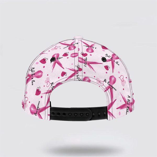 Breast Cancer Baseball Cap, Custom Baseball Cap, A Pink Ribbon All Over Print Cap, Breast Cancer Caps