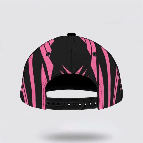 Breast Cancer Baseball Cap, Custom Baseball Cap, Butterfly Black And Pink Art All Over Print Cap, Breast Cancer Caps