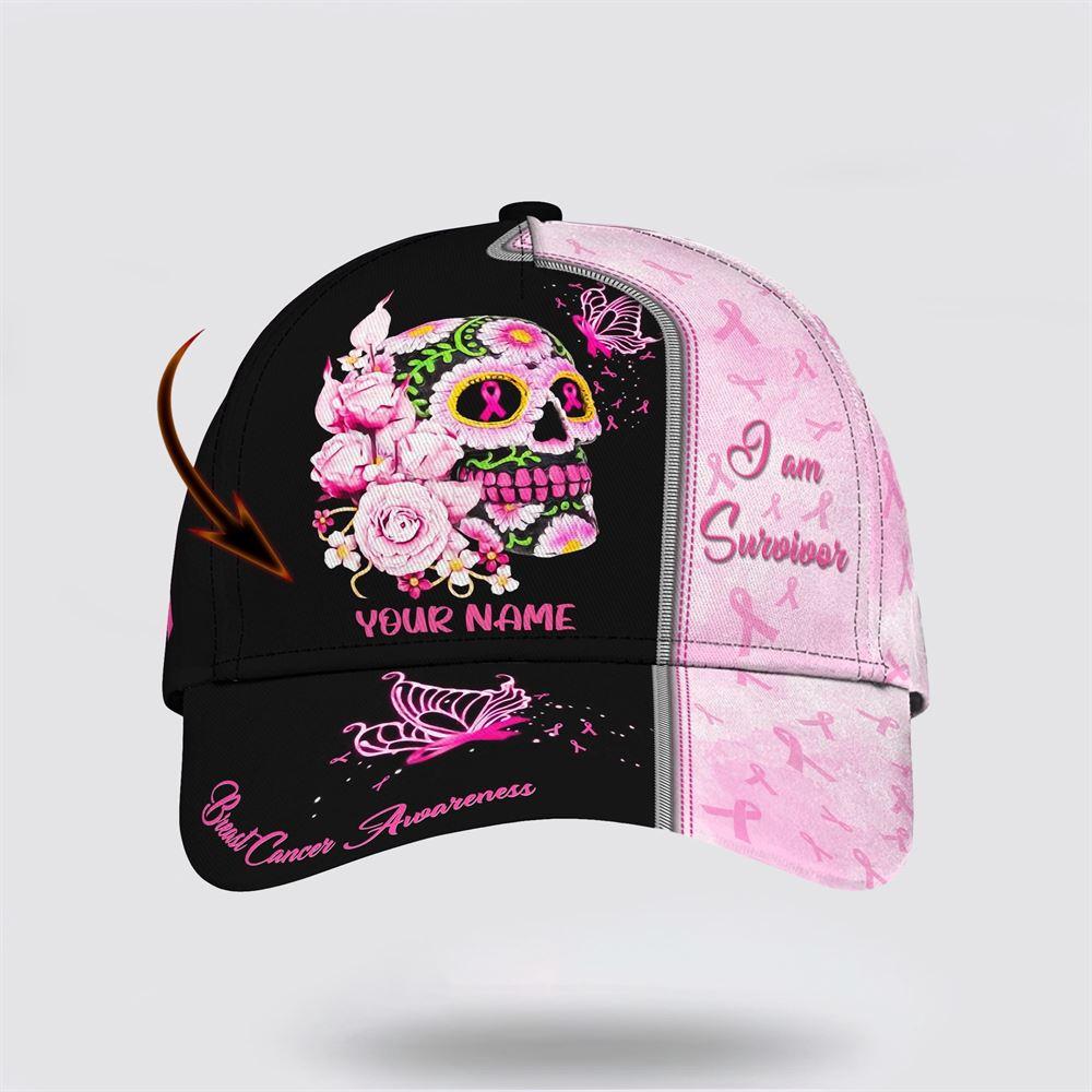 Breast Cancer Baseball Cap, Custom Baseball Cap, I A Survivor All Over Print Cap, Breast Cancer Caps