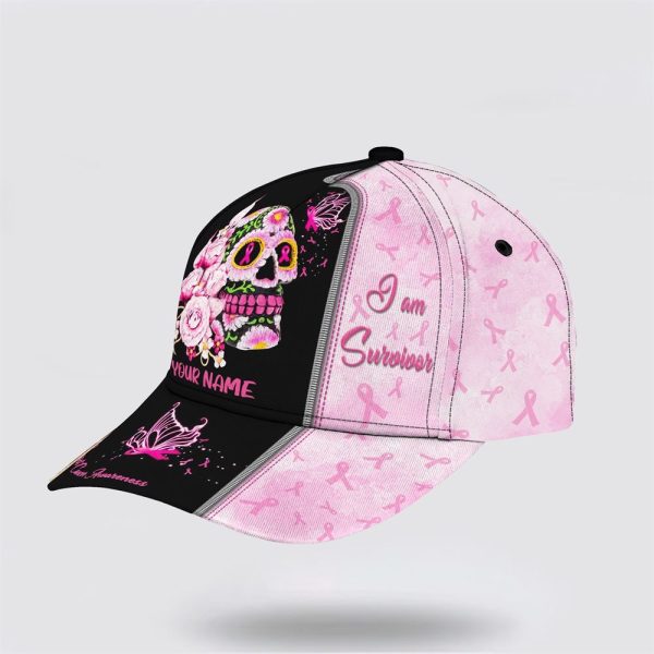 Breast Cancer Baseball Cap, Custom Baseball Cap, I A Survivor All Over Print Cap, Breast Cancer Caps