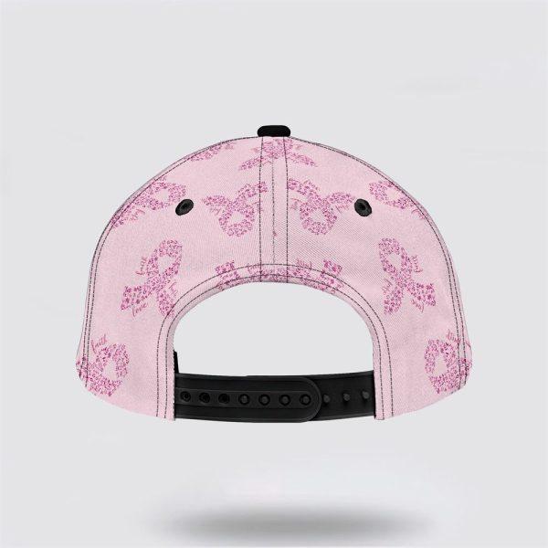 Breast Cancer Baseball Cap, Custom Baseball Cap, Pink All Over Print Cap, Breast Cancer Caps