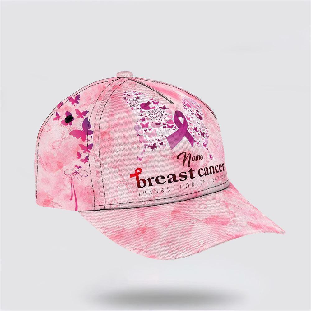 Breast Cancer Baseball Cap, Custom Baseball Cap, Thanks For The Support All Over Print Cap, Breast Cancer Caps Breast Cancer Baseball Cap, Custom Baseball Cap, Thanks For The Support All Over Print Cap, Breast Cancer Caps