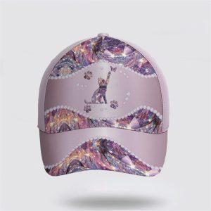 Breast Cancer Baseball Cap Purple Metallic Style Cat And Butterflies All Over Print Cap Breast Cancer Caps 1 tvpwhg.jpg