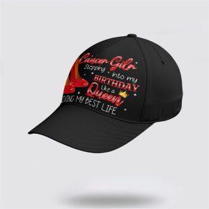 Breast Cancer Baseball Cap Step Into Birthday Like A Queen Cancer Girl All Over Print Cap Breast Cancer Caps 2 y3e2kl.jpg