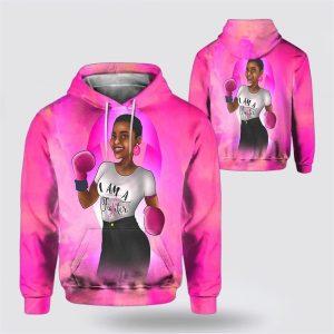Breast Cancer Hoodie, African American Women I Am A Fighter Breast Cancer Pink Hoodie, Breast Cancer Awareness Shirts