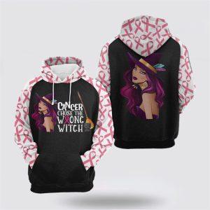 Breast Cancer Hoodie, Cancer Choose The Wrong…