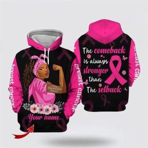 Breast Cancer Hoodie, Personalized Name Breast Cancer…