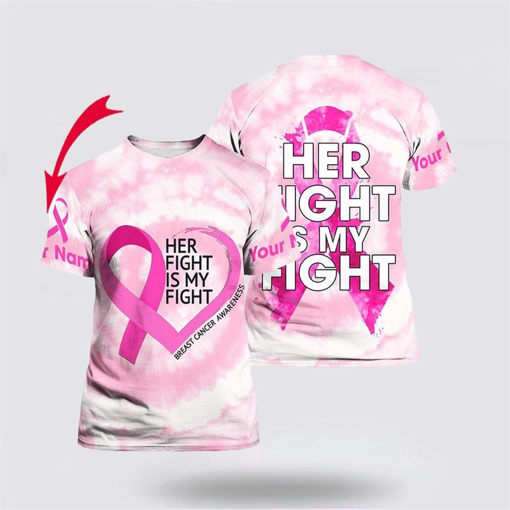 Breast Cancer T Shirts 2023, Custom Tie Dye Breast Cancer Awareness All Over Print T Shirt, Breast Cancer Awareness Shirts