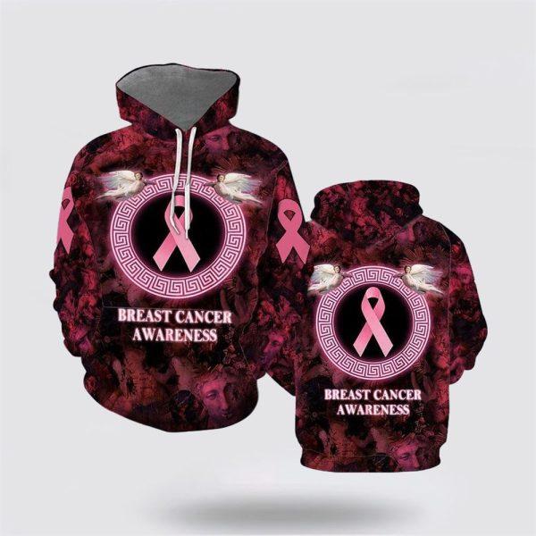 Breast Cancer Hoodie, Cancer Awareness God All Over Print Hoodie, Breast Cancer Awareness Shirts