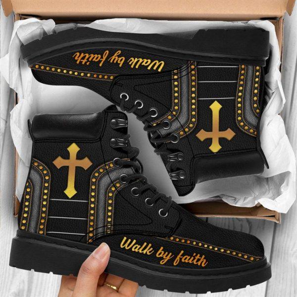 Christian Boots, Jesus Shoes, Christian Walk By Faith Print Boots, Jesus Boots