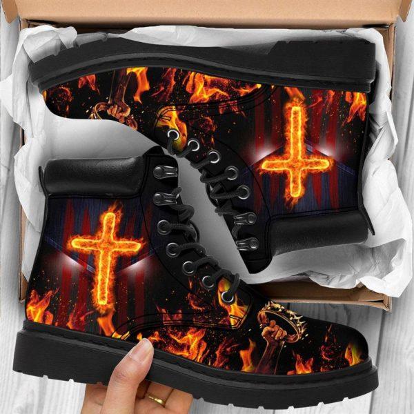 Christian Boots, Jesus Shoes, Jesus Fire Cross Boots, Jesus Boots