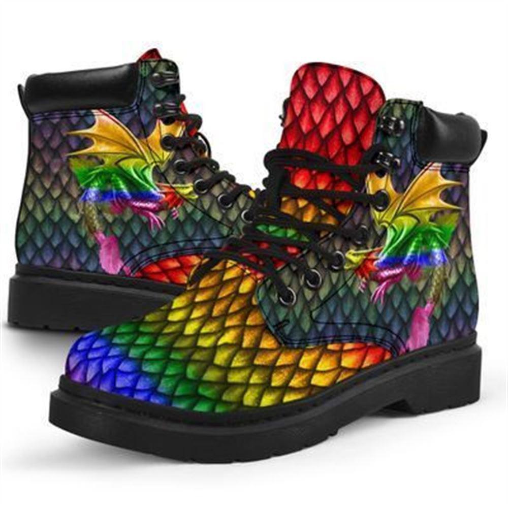 Christian Boots, Jesus Shoes, LGBT Dragon Vegan Boots, Jesus Boots