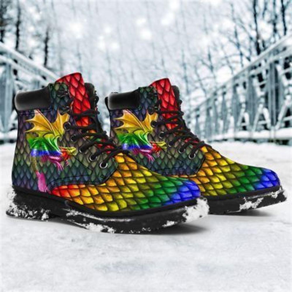 Christian Boots, Jesus Shoes, LGBT Dragon Vegan Boots, Jesus Boots