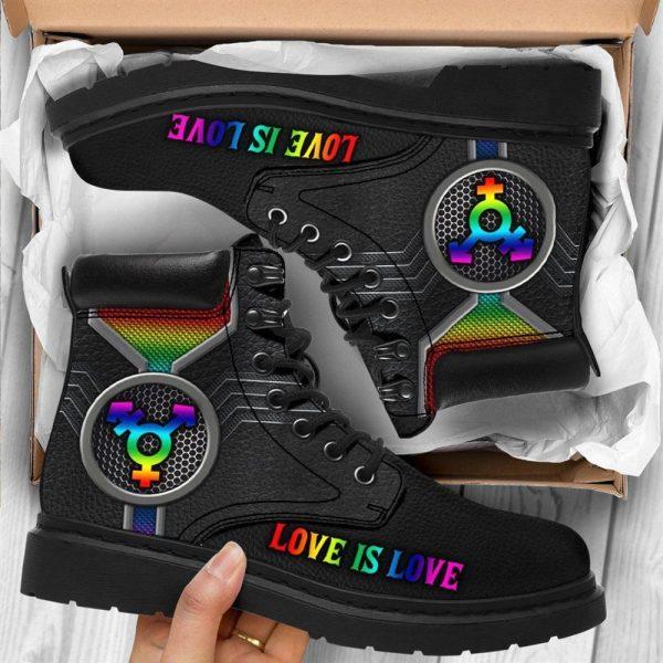 Christian Boots, Jesus Shoes, LGBT Love Is Love Art Boots, Jesus Boots