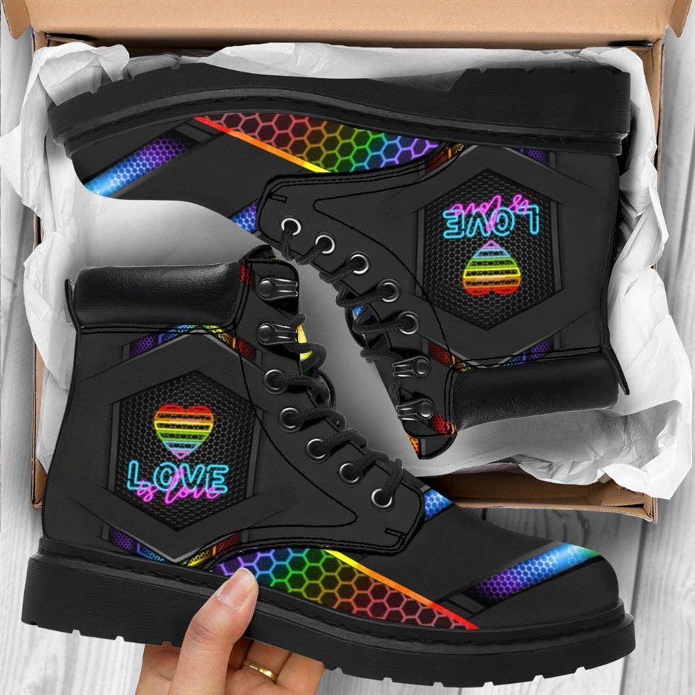 Christian Boots, Jesus Shoes, LGBT Love Is Love Hexagon Season Boots, Jesus Boots