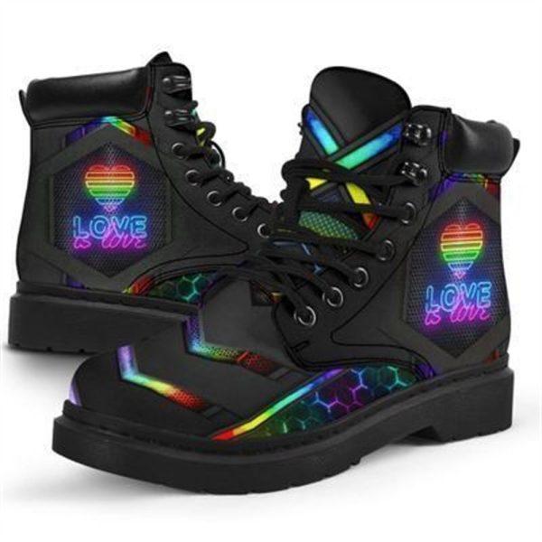Christian Boots, Jesus Shoes, LGBT Love Is Love Hexagon Season Boots, Jesus Boots