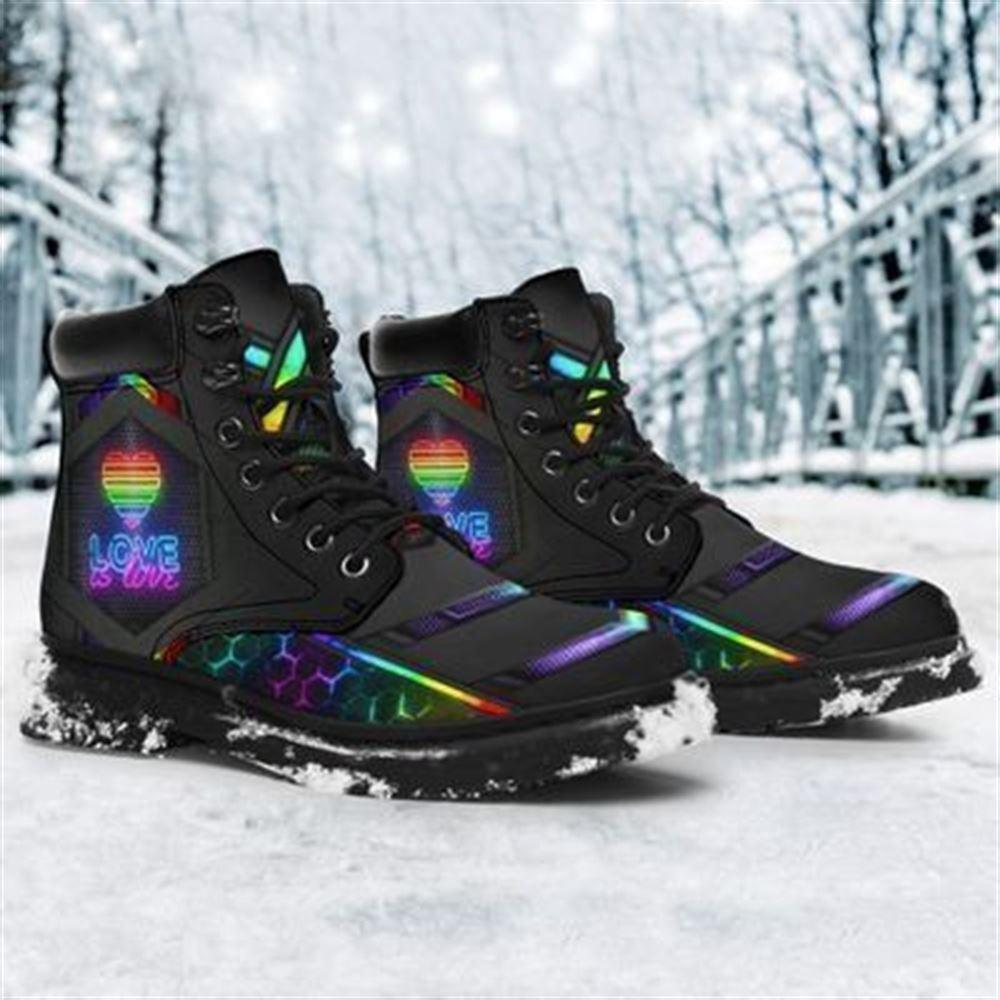 Christian Boots, Jesus Shoes, LGBT Love Is Love Hexagon Season Boots, Jesus Boots