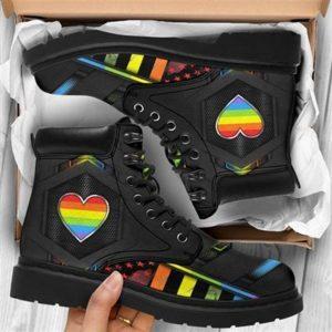 Christian Boots, Jesus Shoes, LGBT Rainbow Heart…