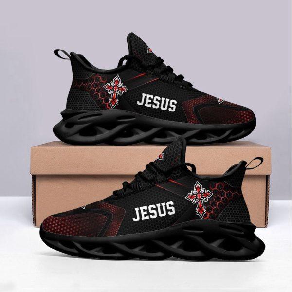 Christian Soul Shoes, Max Soul Shoes, Black Jesus Running Sneakers Max Soul Shoes, Jesus Shoes, Jesus Christ Shoes