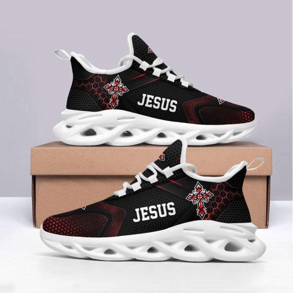 Christian Soul Shoes, Max Soul Shoes, Black Jesus Running Sneakers Max Soul Shoes, Jesus Shoes, Jesus Christ Shoes
