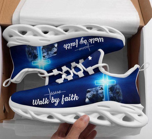 Christian Soul Shoes, Max Soul Shoes, Jesus – Walk By Faith Running Sneakers Max Soul Shoes, Jesus Shoes, Jesus Christ Shoes