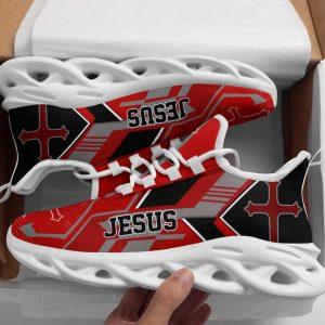 Christian Soul Shoes, Max Soul Shoes, Jesus Black Red Running Sneakers Max Soul Shoes, Jesus Shoes, Jesus Christ Shoes