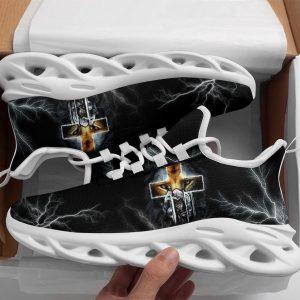 Christian Soul Shoes, Max Soul Shoes, Jesus Black Running Sneakers Max Soul Shoes, Jesus Shoes, Jesus Christ Shoes