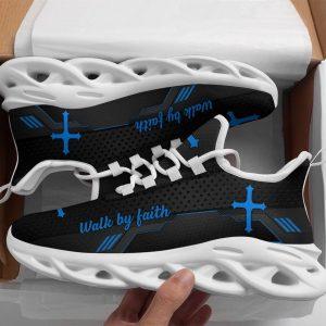 Christian Soul Shoes, Max Soul Shoes, Jesus Black Walk By Faith Running Christ Sneakers Max Soul Shoes, Jesus Shoes, Jesus Christ Shoes