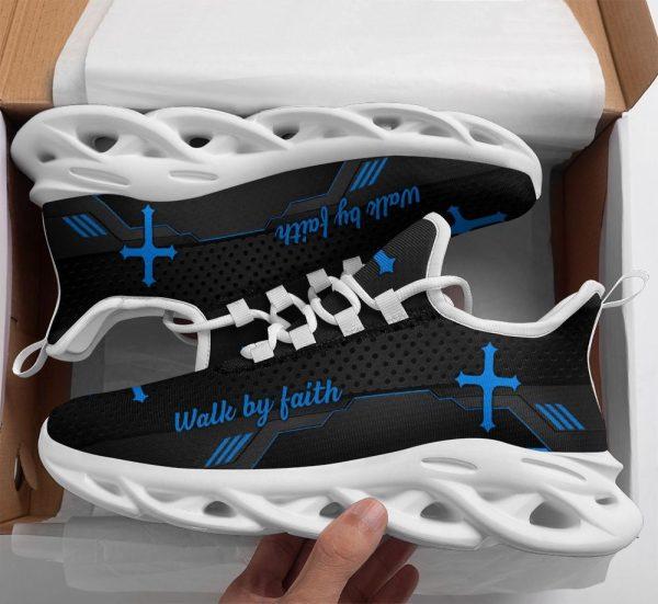 Christian Soul Shoes, Max Soul Shoes, Jesus Black Walk By Faith Running Christ Sneakers Max Soul Shoes, Jesus Shoes, Jesus Christ Shoes