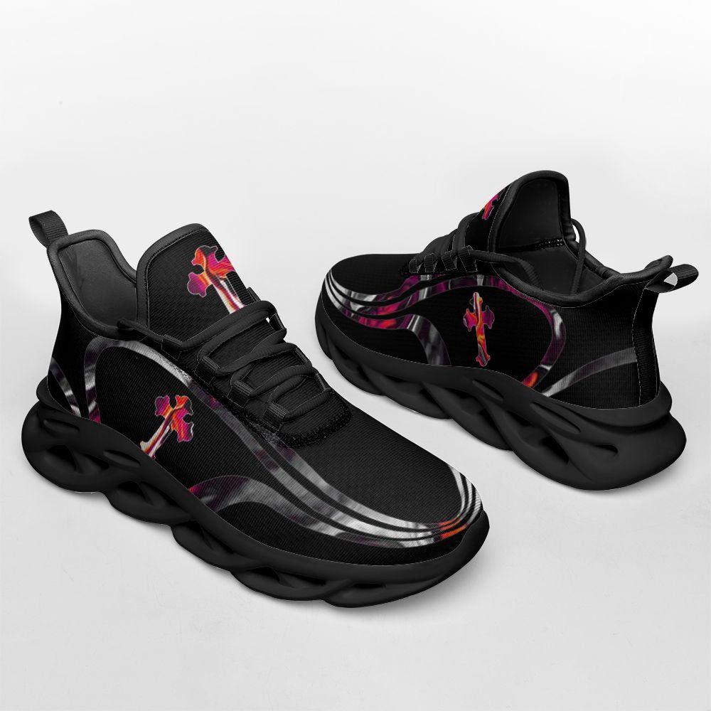 Christian Soul Shoes, Max Soul Shoes, Jesus Running Black Shoes Max Soul Shoes, Jesus Shoes, Jesus Christ Shoes