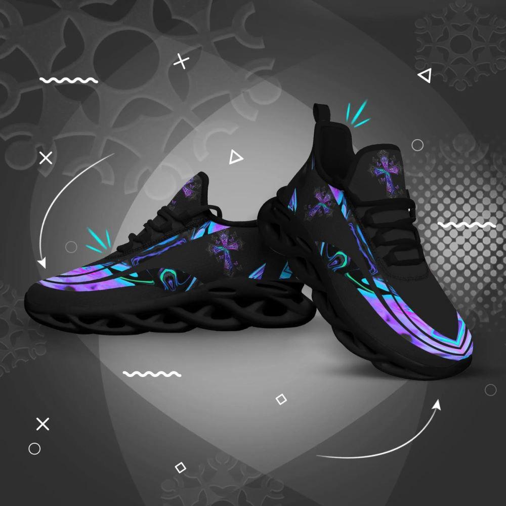 Christian Soul Shoes, Max Soul Shoes, Jesus Running Sneakers Black Max Soul Shoes, Jesus Shoes, Jesus Christ Shoes
