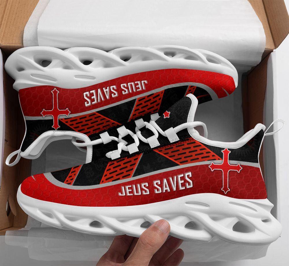 Christian Soul Shoes, Max Soul Shoes, Jesus Running Sneakers Black Red Max Soul Shoes, Jesus Shoes, Jesus Christ Shoes