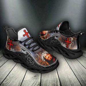 Christian Soul Shoes, Max Soul Shoes, Jesus Running Sneakers Black White  Max Soul Shoes, Jesus Shoes, Jesus Christ Shoes - Excoolent