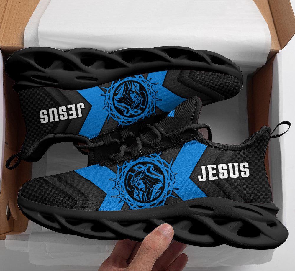 Christian Soul Shoes, Max Soul Shoes, Jesus Running Sneakers Blue Max Soul Shoes, Jesus Shoes, Jesus Christ Shoes