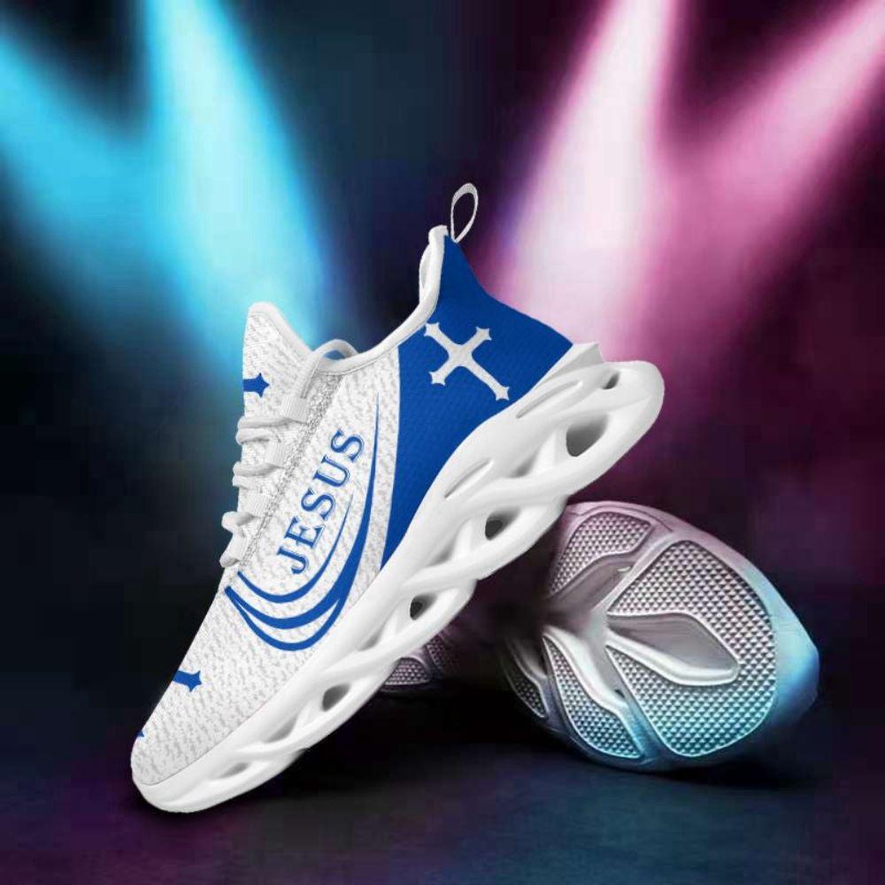 Christian Soul Shoes, Max Soul Shoes, Jesus Running Sneakers Christ Blue Max Soul Shoes, Jesus Shoes, Jesus Christ Shoes