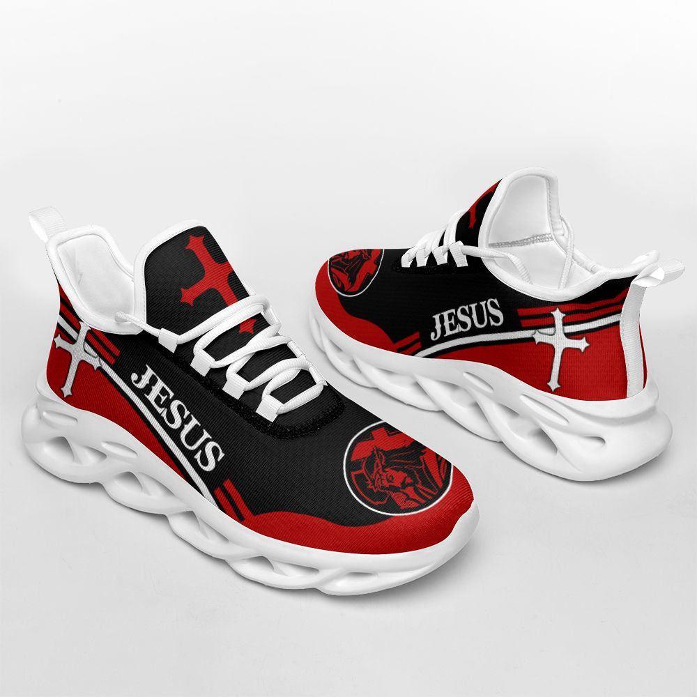 Christian Soul Shoes, Max Soul Shoes, Jesus Running Sneakers Christ Red Max Soul Shoes, Jesus Shoes, Jesus Christ Shoes