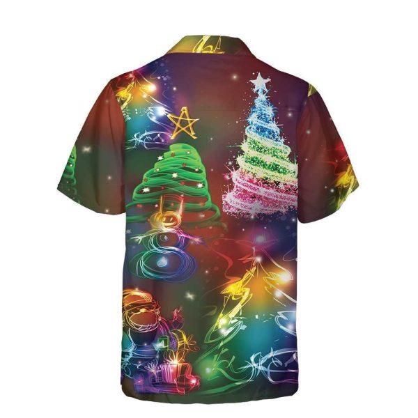 Christmas Hawaiian Shirt, Bright Night Merry Christmas Hawaiian Shirt, Xmas Hawaiian Shirts