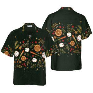 Christmas Hawaiian Shirt, Christmas Baseball Pattern Hawaiian…